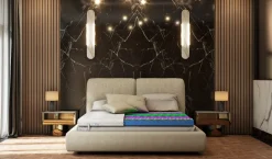Materac nawierzchniowy 80x200 Topper Venerdi Black Masujący 7 cm nakładka