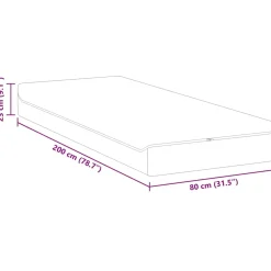 Materac Sprężynowy Do Sypialni Pokoju Biały i szary 80 x 200 cm