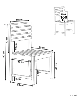 Meble modułowe część krzesło balkon akacja