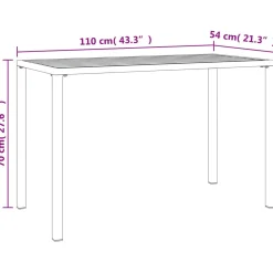 Meble ogrodowe Antracyt Stal Table + corner vidaXL
