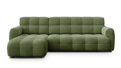 MELLOW sofa narożna 4 osobowa lewa, oliwkowa