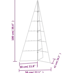 Metalowa choinka świąteczna do ozdobienia czarna 100 cm
