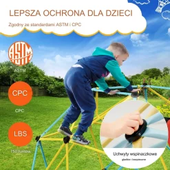 Metalowa konstrukcja wspinaczkowa 2,4 m – kopuła do ogrodu, łatwy montaż