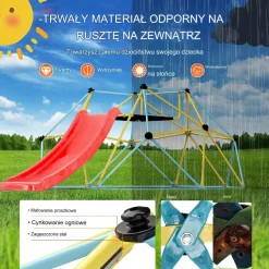 Metalowa konstrukcja wspinaczkowa 2,4 m – kopuła do ogrodu, łatwy montaż