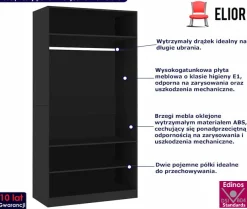 Minimalistyczna szafa z drążkiem - Navian