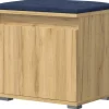 Minimalistyczna szafka na buty dąb craft + granat - Zylo