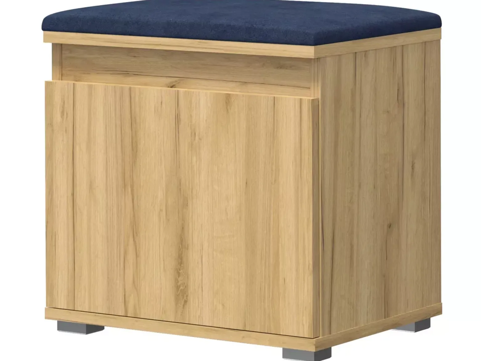 Minimalistyczna szafka na buty dąb craft + granat - Zylo