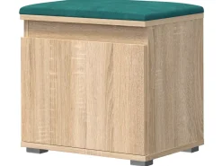 Minimalistyczna szafka na buty dąb sonoma + zielony - Marix