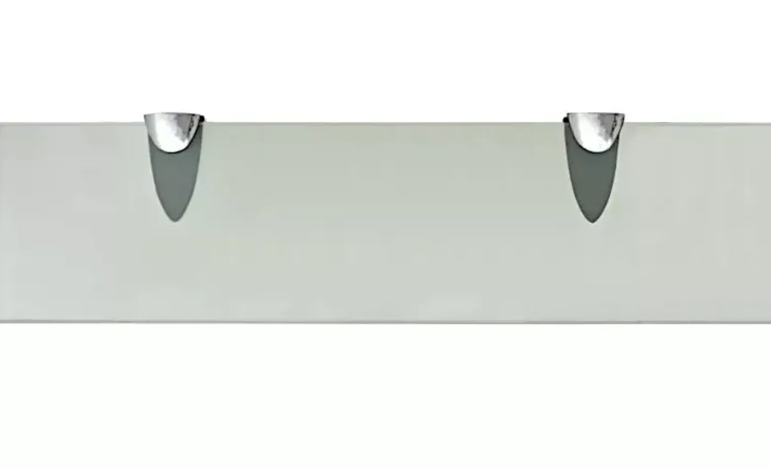 Mleczna wąska półka szklana 40x10 - Vereon