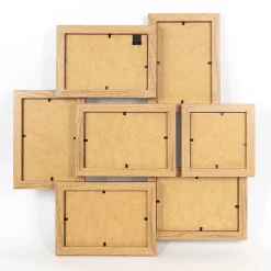 Multirama na zdjęcia dębowa ramka na siedem zdjęć 10x15 10x10 7 w 1 FRAMAI®