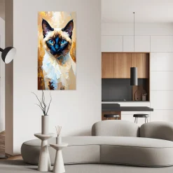 Naklejka na ścianę do pokoju młodzieżowego Feeby Sfinks Kolorowy Kot 40x80