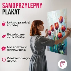 Naklejka na ścianę do pokoju młodzieżowego Feeby Sfinks Kolorowy Kot 40x80
