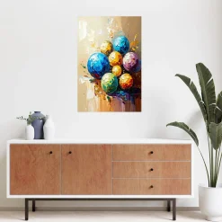 Naklejka na ścianę Feeby Kolorowe Kule Plamy efekt farby olejnej 20x30