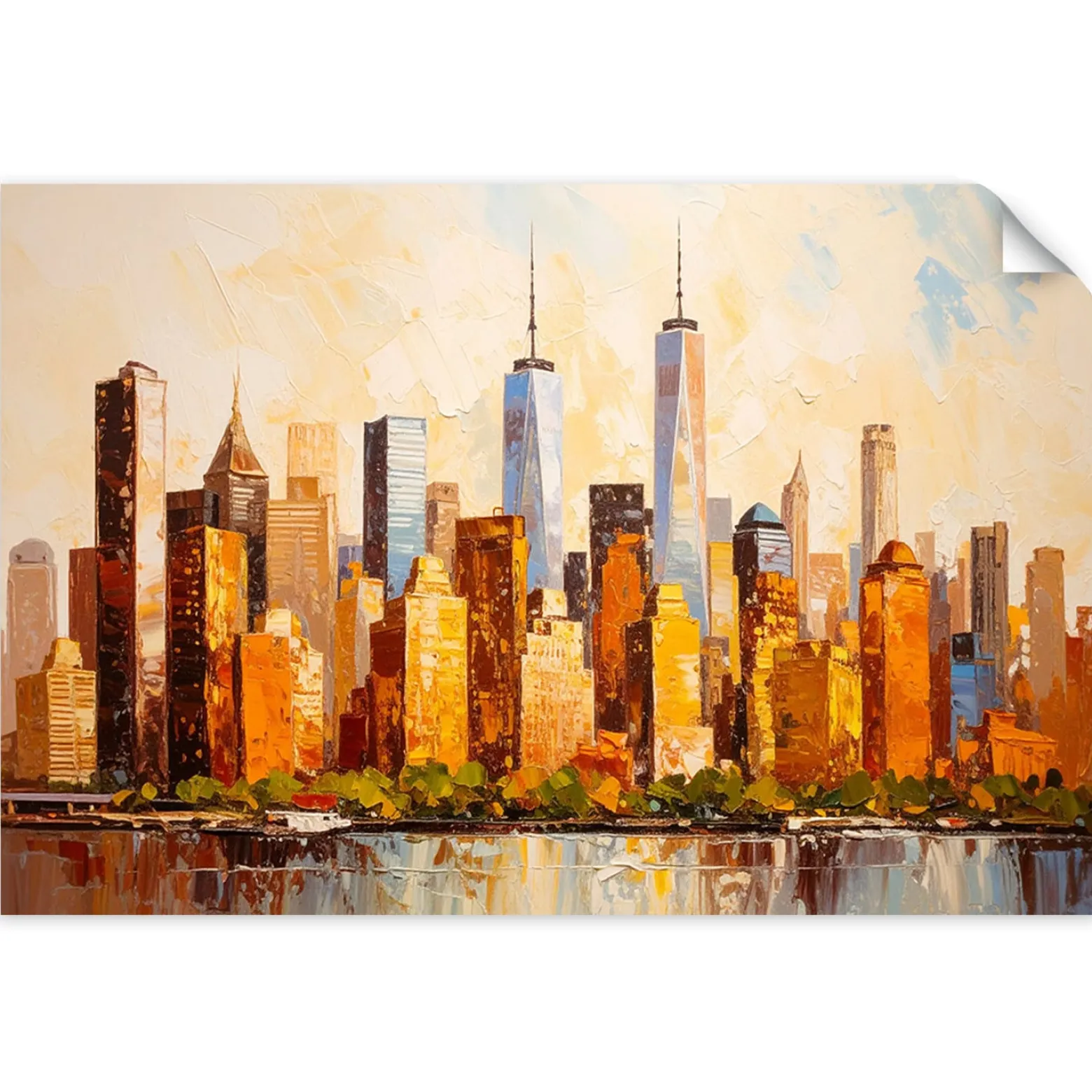Naklejka na ścianę do salonu Feeby Panorama Nowy Jork Manhattan 30x20