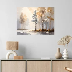 Naklejka na ścianę do salonu sypialni Feeby Las Drzewa Krajobraz 30x20