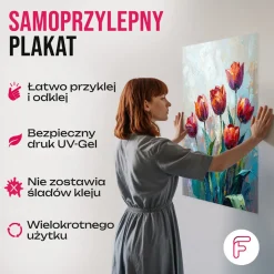 Naklejka na ścianę Feeby Bukiet Kolorowe Kwiaty Akwarela 30x20