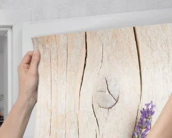 Naklejka na drzwi Lawenda na drewnie 75x205 cm Fototapeta