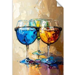 Naklejka samoprzylepna do salonu Feeby Kieliszki Napój Koktail 20x30