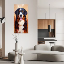Naklejka samoprzylepna do salonu Feeby Berneński Pies pasterski 40x80