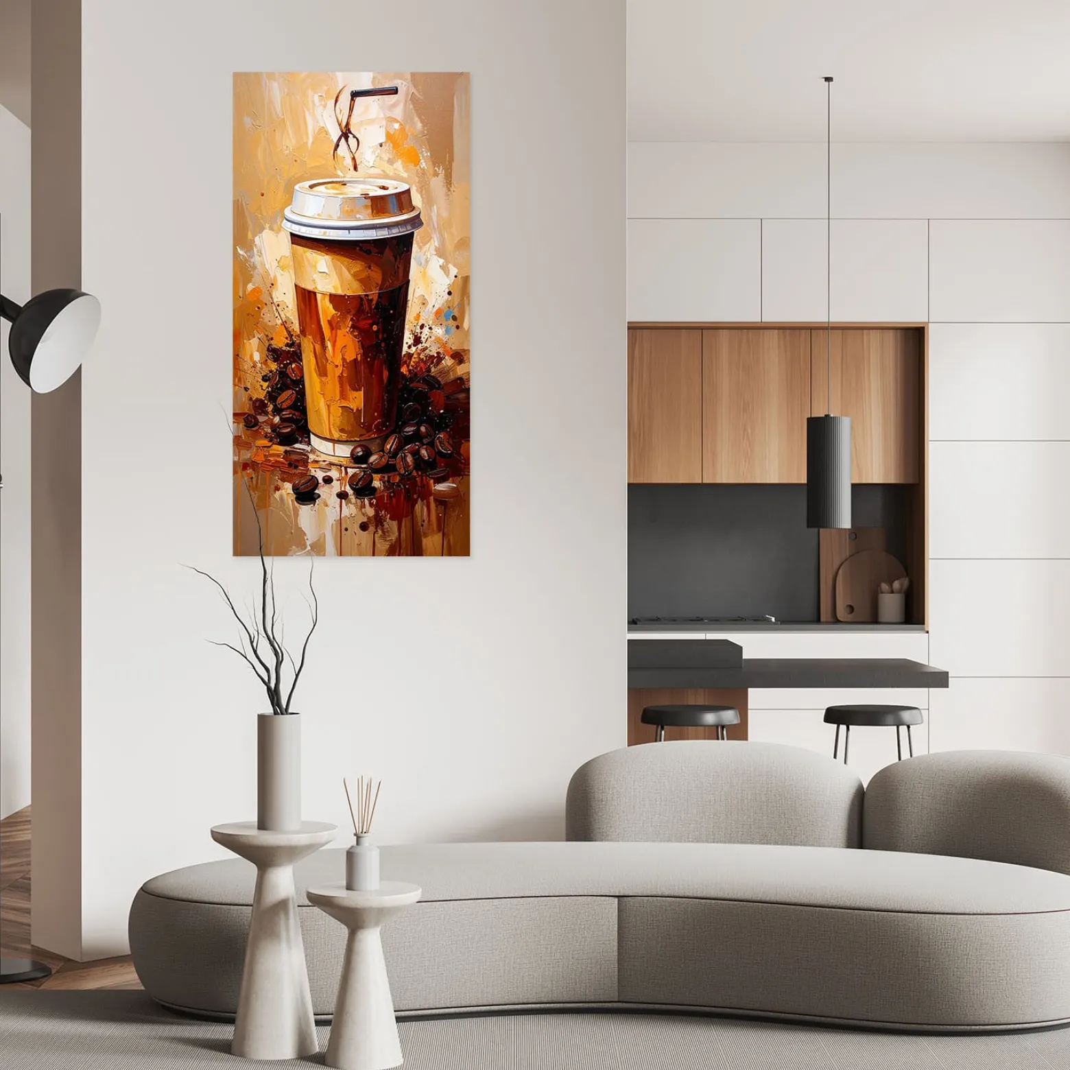Naklejka samoprzylepna Feeby Kubek Kawa Napoje 40x80