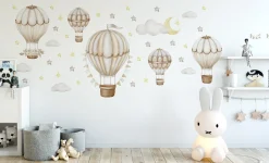Naklejki Ścienne Balony Pośród Chmur i Gwiazd ZESTAW