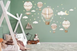 Naklejki Ścienne Balony Pośród Chmur i Gwiazd ZESTAW