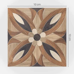 Naklejki na kafelki 10x10 cm Drewniana mozaika 24 szt.