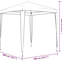 Namiot imprezowy Niebieski 2 x 2 m Polietylen vidaXL