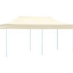 Namiot ogrodowy Kremowy Metal with 4 sidewalls vidaXL