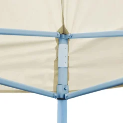 Namiot ogrodowy Kremowy Metal with 4 sidewalls vidaXL