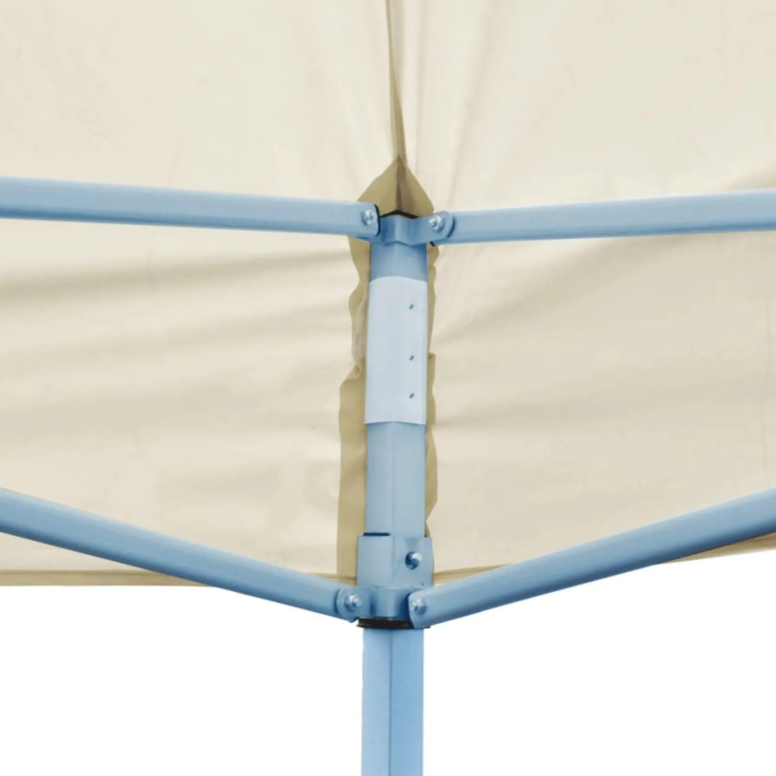 Namiot ogrodowy Kremowy Metal with 4 sidewalls vidaXL