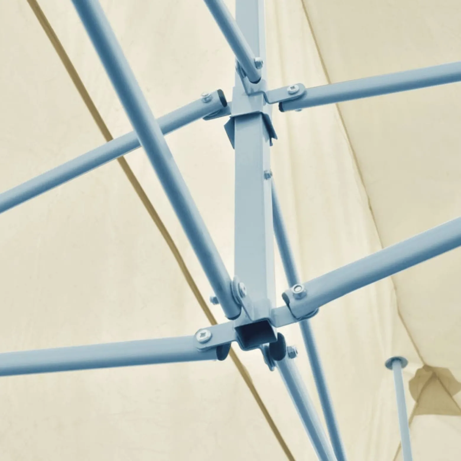 Namiot ogrodowy Kremowy Metal with 4 sidewalls vidaXL