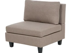 Narożna sofa modułowa tapicerowana 5-osobowa brązowa