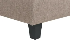 Narożna sofa modułowa tapicerowana 5-osobowa brązowa