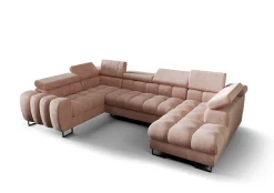 Narożnik Aspen Max II 198X350X170 z funkcją spania i pojemnikami tkanina