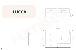 Narożnik modułowy LUCCA z funkcją spania sztruks POSO 55