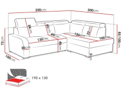 Narożnik Oslo 2rRLXp, Strona: Lewa LXP+R+2R