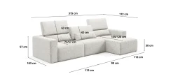 Narożnik Posejdon XL modułowy premium Kolor: Puente 92