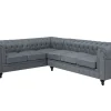 Narożnik rogówka chesterfield jasnoszary
