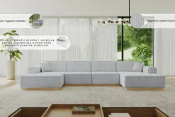 Narożnik uniwersalny bez funkcji spania IREA-U2-v2 386x165x80 Bordowy
