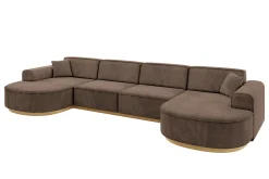 Narożnik uniwersalny bez funkcji spania MARI-U2-v2 388x171x83cm Brązowy