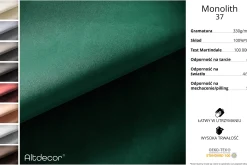 Narożnik uniwersalny modułowy Joren-U1 - 319x177x70 cm Zielony