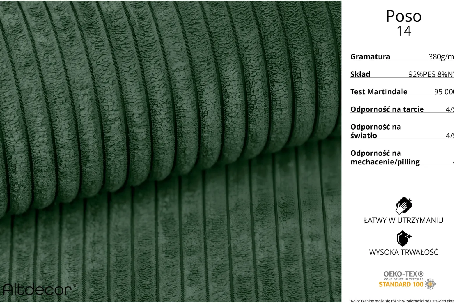 Narożnik z funkcją spania i pojemnikiem ENSI-U 353x164x69 cm Zielony
