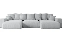 Narożnik z funkcją spania i pojemnikiem ESKAR-U 364x176x72 cm Szary