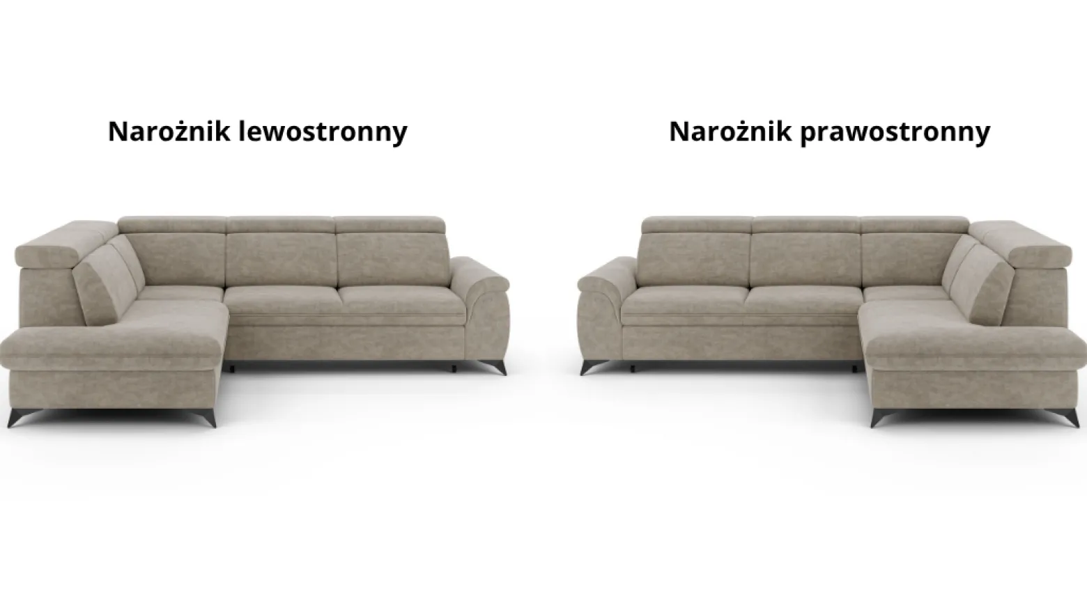 Narożnik z funkcją spania MONTANA beżowy rogówka rozkładana wybór strony