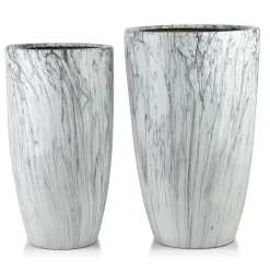 NEVA MARBLE Komplet 2 osłonek ceramicznych 39x39x62/31x31x58 cm