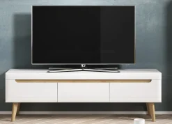 Nordan szafka rtv 160 pod telewizor - biały + dąb riviera