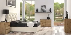 Nowoczesna komoda z 3 szufladami Eliva - dąb artisan