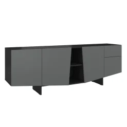 Nowoczesna szara komoda z szufladami WING / szer. 200 cm
