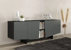 Nowoczesna szara komoda z szufladami WING / szer. 200 cm
